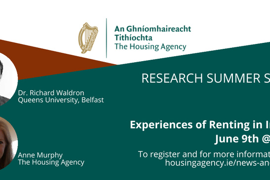 Summer Series Webinar: Experiences of Renting in Ireland