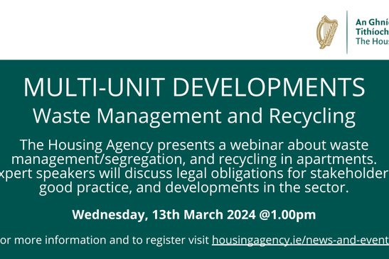 Webinar: Multi-Unit Developments - Waste Management and Recycling