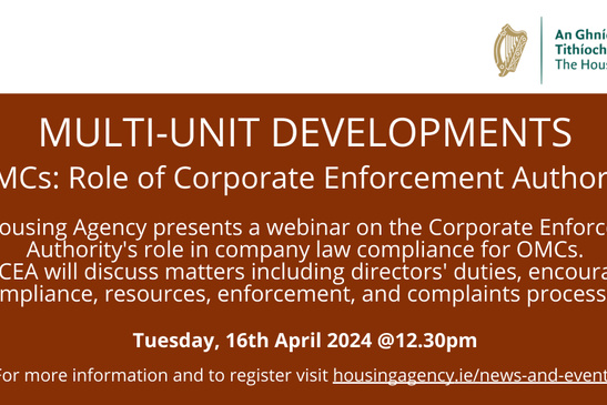 Webinar: Owners’ Management Companies and the role of the Corporate Enforcement Authority