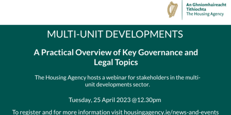 Webinar: Multi-Unit Developments – A Practical Overview of Key Governance and Legal Topics