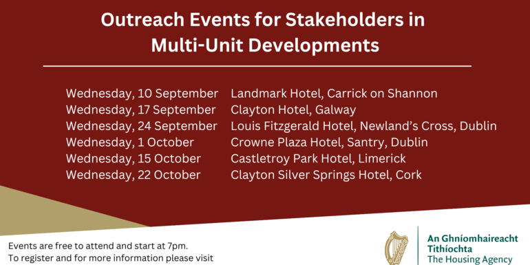 Outreach Events for Stakeholders in Multi- Unit Developments 2025