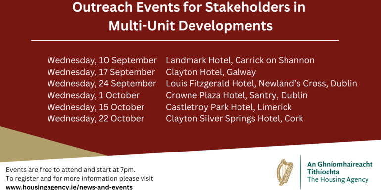 Outreach Events for Stakeholders in Multi- Unit Developments 2025