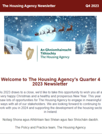 The Housing Agency publishes the Q4 2023 Stakeholder Newsletter 